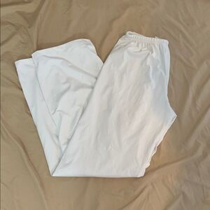 SHEIN White Wide Leg Sweatpants